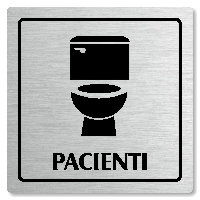 WC pacienti, 100x100mm, stříbrná, Arizona